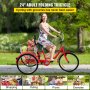 VEVOR Triciclo para adultos con ruedas de 24 pulgadas Triciclo para adultos Bicicletas de 3 ruedas de 1 velocidad para adultos Bicicleta de tres ruedas para adultos Triciclo para adultos Triciclo plegable para adultos Triciclo plegable para adultos Triciclo de bicicleta de 3 ruedas para adultos