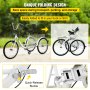 Foldable Tricycle Adult 26'' Wheels Adult Tricycle 1-Speed 3 Wheel Bikes For Adults