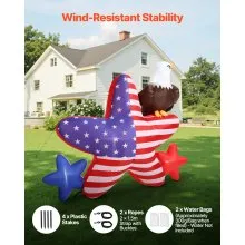 VEVOR Patriotic Inflatable Decoration 4.82 ft 4th of July Inflatables Decoration