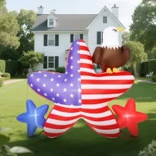 VEVOR Patriotic Inflatable Decoration 4.82 ft 4th of July Inflatables Decoration