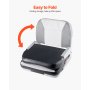 VEVOR Boat Seat Low Backrest Flip Up Boat Seat Sponge Cushion Black & Grey