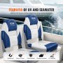 VEVOR Boat Seats, 555 mm High Back Boat Seat, Folding Boat Chair with Thickened Sponge Padding and Hinge, Fold-Down Boat Captain Chairs for Fishing Boat, Sightseeing Boat, Speedboat, Canoe, 2-Pack