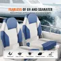 VEVOR Boat Seats, 21.85" High Back Boat Seat, Folding Boat Chair with Thickened Sponge Padding and Hinge, Fold-Down Boat Captain Chairs for Fishing Boat, Sightseeing Boat, Speedboat, Canoe, 2-Pack