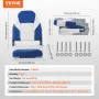 VEVOR Boat Seats, 21.85" High Back Boat Seat, Folding Boat Chair with Thickened Sponge Padding and Hinge, Fold-Down Boat Captain Chairs for Fishing Boat, Sightseeing Boat, Speedboat, Canoe, 2-Pack