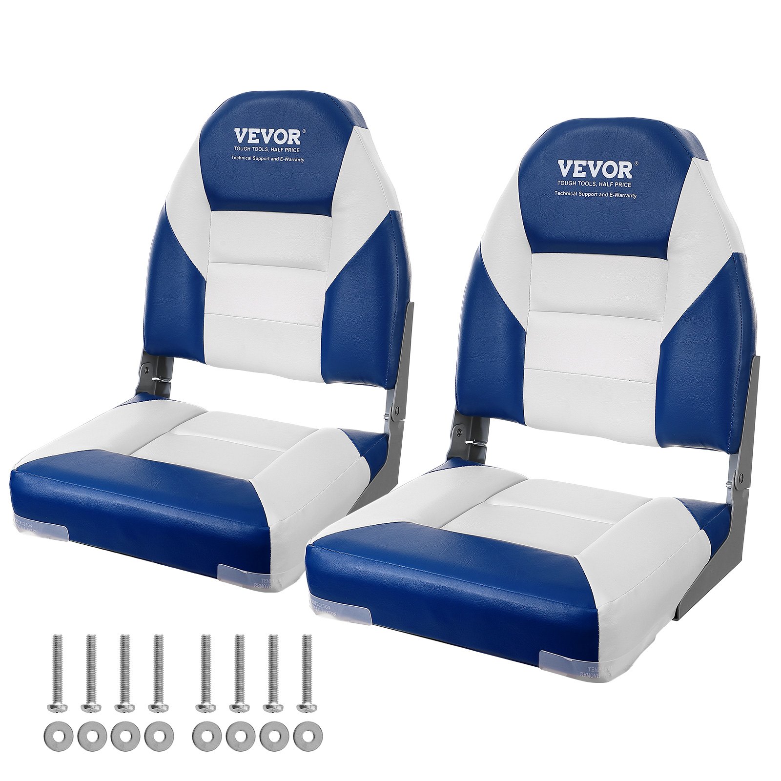 Sweiko Boat Seats, 555 mm High Back Boat Seat, Folding Boat Chair with Thickened Sponge Padding and Hinge, Fold-Down Boat Captain Chairs for Fishing Boat, Sightseeing Boat, Speedboat, Canoe, 2-Pack Sweiko Boat Seats, 555 mm High Back Boat Seat, Folding Boat Chair with Thickened Sponge Padding and Hinge, Fold-Down Boat Captain Chairs for Fishing Boat, Sightseeing Boat, Speedboat, Canoe, 2-Pack