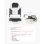 VEVOR Boat Seat, High Backrest, Folding Fishing Boat Seat with Thickened Sponge Cushion & Waterproof PVC Leather, Aluminum Alloy Hinges, Flip Up Boat Seat for Boats, Yachts, Ships, Black & Grey