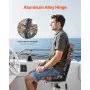 VEVOR Boat Seat, High Backrest, Folding Fishing Boat Seat with Thickened Sponge Cushion & PU Polyester Fabric, Aluminum Alloy Hinges, Flip Up Boat Seat for Boats, Yachts, Ships, Camouflage (2 Seats)