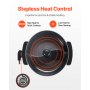 Electric Hot Pot 5 L Non-Stick Shabu-shabu Hot Pot with Divider for 6-10 People