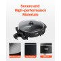 Electric Hot Pot 5 L Non-Stick Shabu-shabu Hot Pot with Divider for 6-10 People