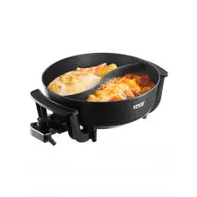 Electric Hot Pot 5 L Non-Stick Shabu-shabu Hot Pot with Divider for 6-10 People