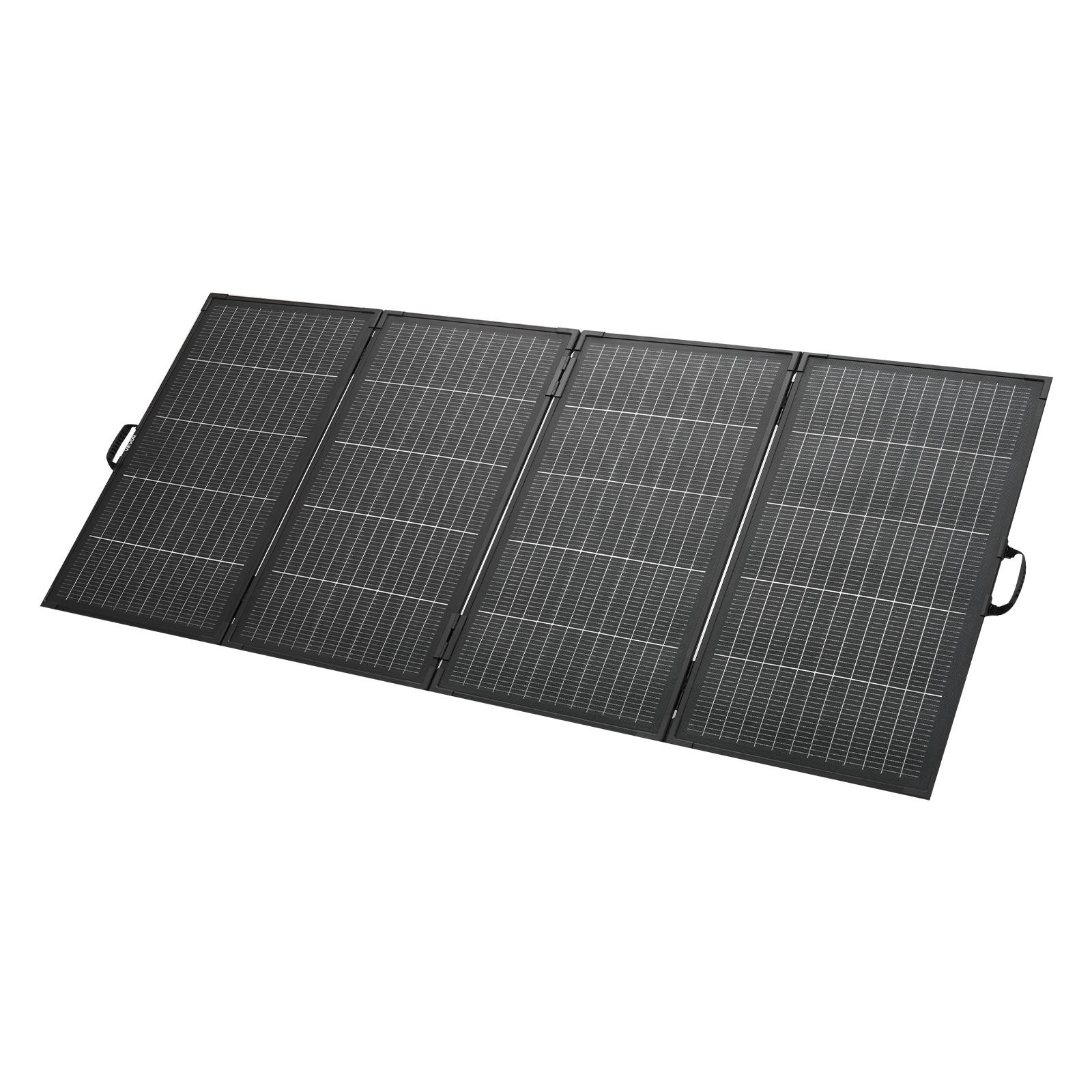 VEVOR 400W Foldable Solar Panel with Frame, 16BB N-Type Monocrystalline Solar Panel Charger 24% Efficiency, IP67 Waterproof with MC4 Output & 10-in-1 DC Adapter for Power Stations Camping Hiking Trips