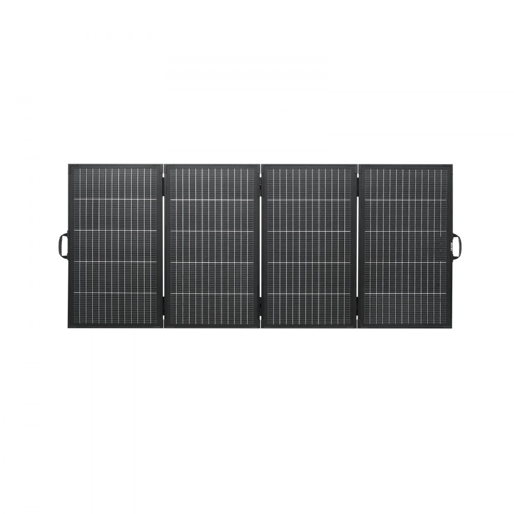 VEVOR 400W Foldable Solar Panel with Frame, 16BB N-Type Monocrystalline Solar Panel Charger 24% Efficiency, IP67 Waterproof with MC4 Output & 10-in-1 DC Adapter for Power Stations Camping Hiking Trips