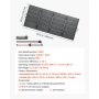 VEVOR 400W Foldable Solar Panel with Frame, 16BB N-Type Monocrystalline Solar Panel Charger 24% Efficiency, IP67 Waterproof with MC4 Output & 10-in-1 DC Adapter for Power Stations Camping Hiking Trips