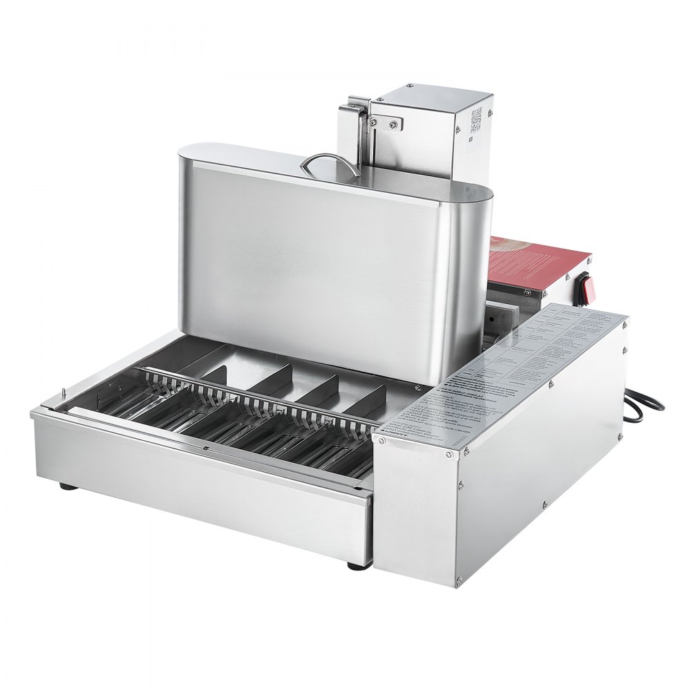 VEVOR Commercial Automatic Donuts Machine, 6 Rows Donuts Making Equipment, 360 pcs/hour Electric High Power Doughnut Maker, Stainless Steel Frying Auto Fryer, with Intelligent Control