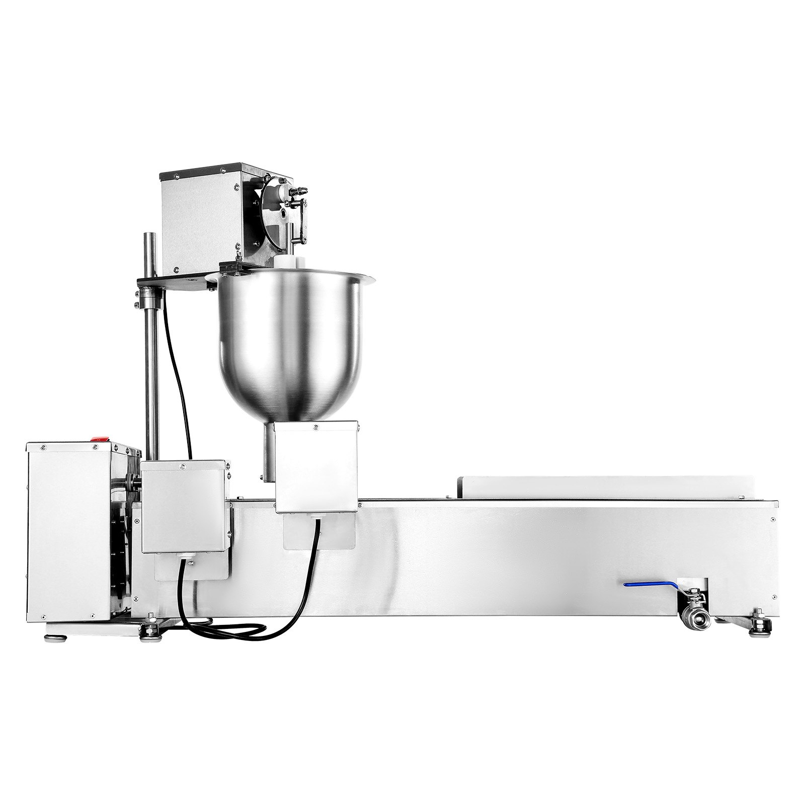 VEVOR Commercial Automatic Donuts Machine, Single Row Donuts Making Equipment, 90 pcs/hour Electric High Power Doughnut Maker, Stainless Steel Frying Auto Fryer, with 3 Size Molds, Auto Counting