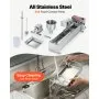 Máquina automática comercial para hacer donas VEVOR, equipo para hacer donas de una sola fila, máquina eléctrica de alta potencia para hacer donas de 90 piezas/hora, freidora automática de acero inoxidable, con 3 moldes de diferentes tamaños, con conteo automático.