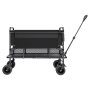 VEVOR Double Decker Wagon Collapsible, 400L Heavy Duty Folding Wagon Cart, Extended Long Garden Cart with All-Terrain Wheels, Support Up to 450lbs, Outdoor Utility Wagon for Camping, Sports, Shopping