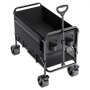 VEVOR Double Decker Wagon Collapsible, 400L Heavy Duty Folding Wagon Cart, Extended Long Garden Cart with All-Terrain Wheels, Support Up to 450lbs, Outdoor Utility Wagon for Camping, Sports, Shopping