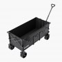 VEVOR Foldable Wagon with Extended Tailgate, 450lbs & 300L Large Capacity Collapsible Wagon Cart, Heavy Duty Folding Utility Carts with All-Terrain Wheels, Outdoor Garden Cart for Groceries Camping