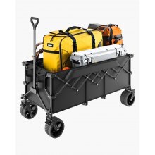 VEVOR Extended Folding Wagon Carts 300L&450LB Heavy Duty Collapsible Garden Cart