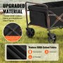 VEVOR Collapsible Folding Wagon, 2 cu.ft Beach Wagon Cart with All-Terrain 5in Wheels, Heavy Duty Folding Wagon Cart 220 lbs Weight Capacity with Drink Holders, Sports Wagon for Camping, Shopping