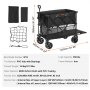 VEVOR foldable double decker wagon with pvc tires, 600d oxford cloth, 450 lbs capacity.