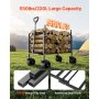 VEVOR Collapsible Folding Wagon, 550lb Load & 220L, 2 in 1 Foldable Wagon Cart Converts to Bench, Utility Wagon with Adjustable Handle, Outdoor Cart for Groceries Shopping, Camping, Gardening