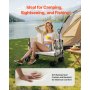 Foldable Wagon Cart Converts to Bench 550lb Load & 220L Utility Wagon for Camp