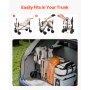 Foldable Wagon Cart Converts to Bench 550lb Load & 220L Utility Wagon for Camp