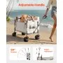 VEVOR Collapsible Folding Wagon, 550lb Load & 220L, 2 in 1 Foldable Wagon Cart Converts to Bench, Utility Wagon with Adjustable Handle, Outdoor Cart for Groceries Shopping, Camping, Gardening