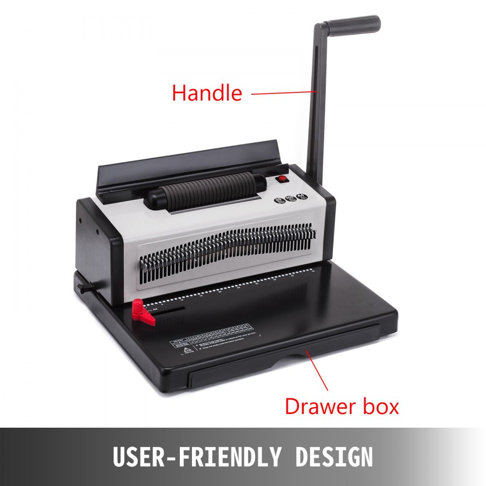 VEVOR Electric Inserting Punching Spiral Binding Machine 4:1 Pitch 46 Holes