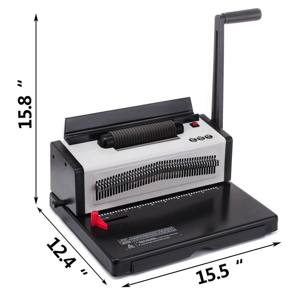 VEVOR Electric Inserting Punching Spiral Binding Machine 4:1 Pitch 46 Holes