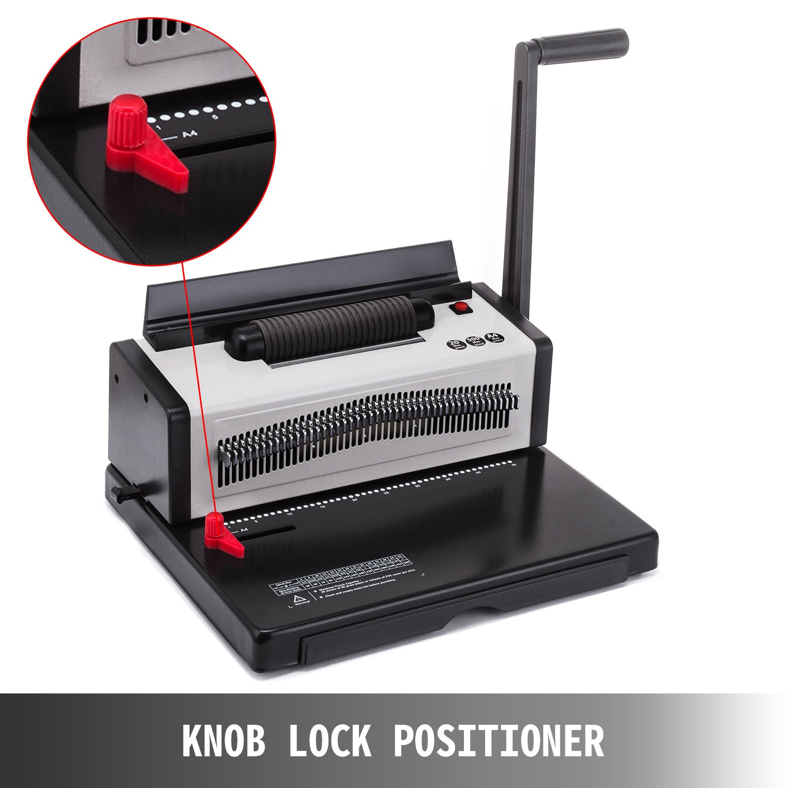 VEVOR Electric Inserting Punching Spiral Binding Machine 4:1 Pitch 46 Holes