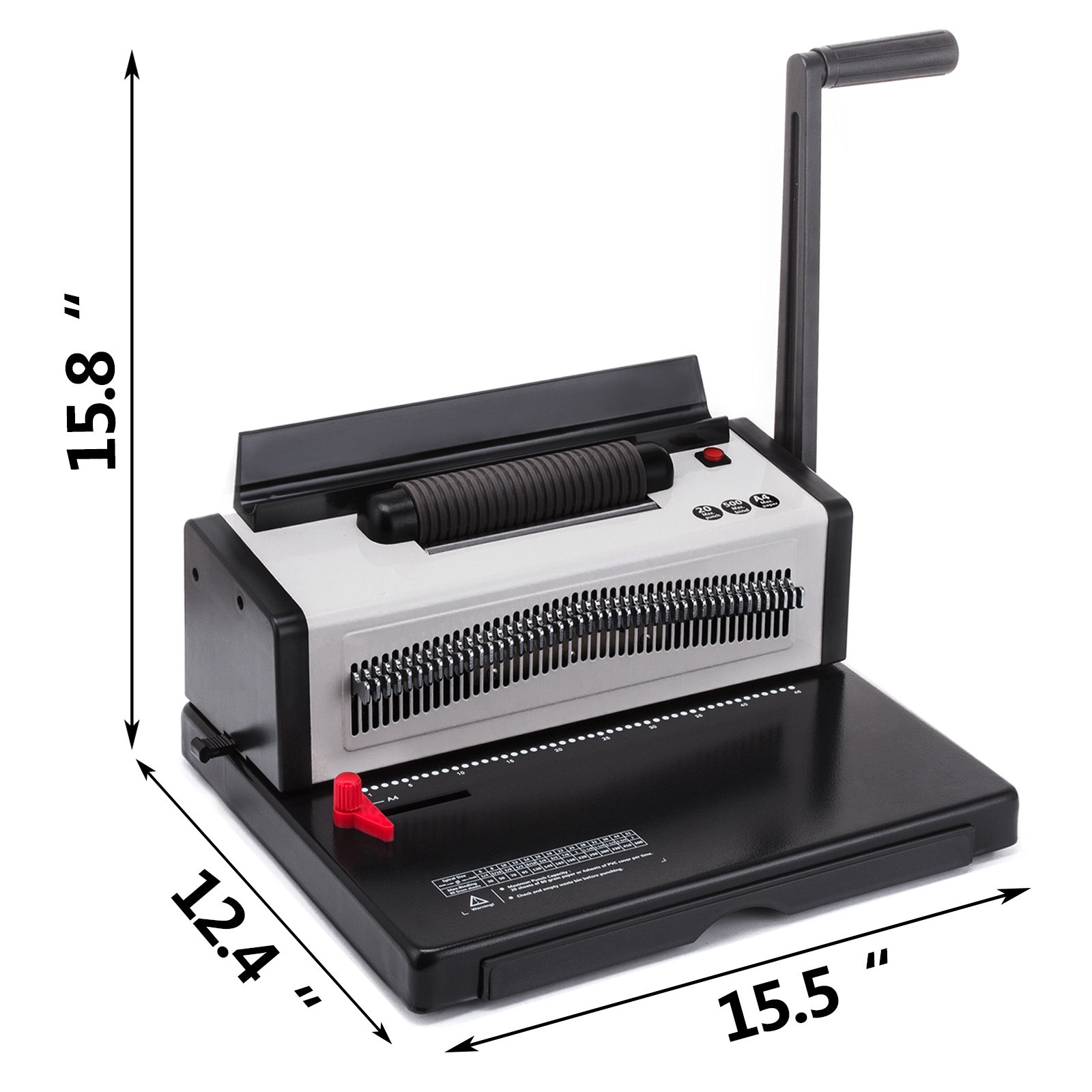 VEVOR Electric Inserting Punching Spiral Binding Machine 4:1 Pitch 46 Holes