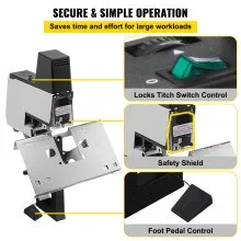 VEVOR Electric Stapler Rapid 106 Automatic Saddle Binding Machine Heavy Duty Flat and Book Binding Machine 2-50 Sheet 110V