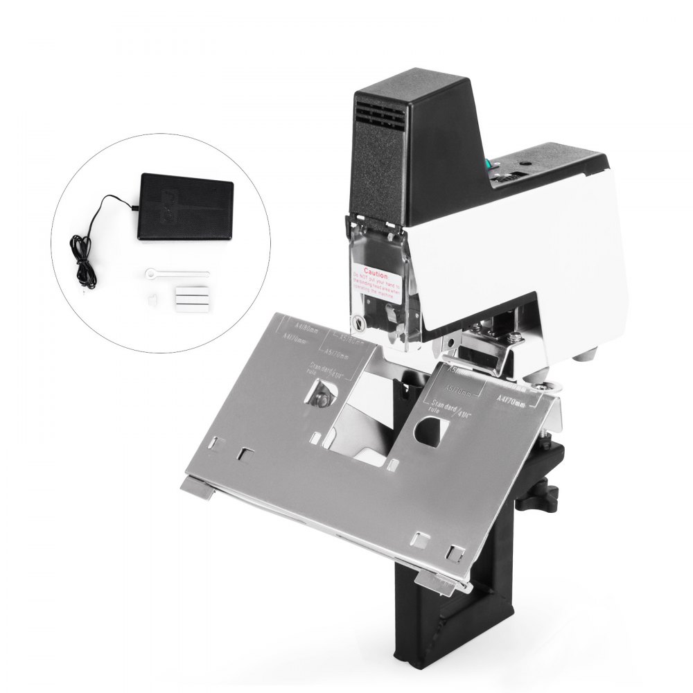 Heavy Duty 106 Electric Auto Stapler Flat & Saddle Book Binder Machine W/ Pedal