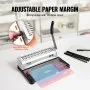 VEVOR binding machine with adjustable paper margin settings and multiple size compatibility.