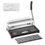 VEVOR binding machine with manual comb binding, adjustable guide, and included binding combs.