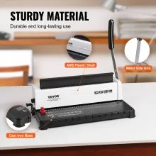 VEVOR Coil Spiral Binding Machine, Manual Book Maker 34-Holes Binding 120 Sheets, Punch Binder Adjustable for Letter Size, A4, A5