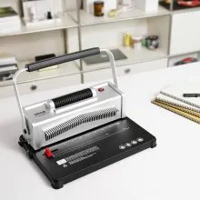 VEVOR Coil Spiral Binding Machine, Manual Book Maker with Electric Binding, 46-Holes Binding 500 Sheets Punch Binder, with 100pcs 5/16'' Coil Binding Spines, for Letter Size, A4, A5