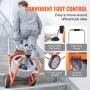 VEVOR Drain Cleaner Machine 75FT x 3/8 Inch Auto Feed with Wheels & 8 Cutters