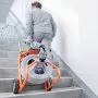 Limpiador de desagües VEVOR de 22,8 m x 1,27 cm, con barrena de drenaje con alimentación automática y ruedas, portátil, con 8 cortadores e interruptor de pie neumático para tuberías de 5 a 10 cm.