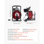 VEVOR Drain Cleaner Machine 15m x 8mm, Auto Feed Sewer Snake Auger with 4 Cutters & Air-activated Foot Switch for 50mm to 100mm Pipes