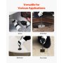 VEVOR Drain Cleaner Machine 50 FT x 3/8 Inch, Auto Feed Sewer Snake Auger on Wheels, Portable Drain Cleaning Machine with 4 Cutters & Air-activated Foot Switch for 2" to 4" Pipes
