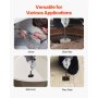 VEVOR Drain Cleaner Machine 15m x 13mm, Auto Feed Sewer Snake Auger on Wheels, Portable Drain Cleaning Machine with 4 Cutters & Air-activated Foot Switch for 50mm to 150mm Pipes