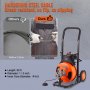 VEVOR Drain Cleaner Machine Electric Drain Auger 50 FT x 1/2 In Auto Feed