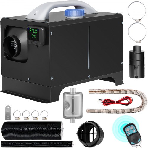 VEVOR Diesel Air Heater 8KW, All in One 12V Truck Heater, Parking Heater with Black LCD, Remote Control, Fast Heating Diesel Heater for RV Truck, Boat, Bus, Car Trailer, Motorhomes