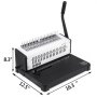 VEVOR 21 Holes Metal Coil Binding Machine SD-220B Book Binding Machine Comb Puncher Comb Binding Machine for A4 400 Sheet Papers