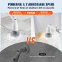 VEVOR Electric Spin Scrubber, ασύρματη βούρτσα καθαρισμού με 2 ρυθμιζόμενες ταχύτητες και επεκτάσιμη μακριά λαβή, 1,5H Runtime Power Shower Scrubber με 4 αντικαταστάσιμες κεφαλές βούρτσας για μπάνιο, μπανιέρα, πλακάκι
