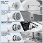 VEVOR Electric Spin Scrubber, ασύρματη βούρτσα καθαρισμού με 2 ρυθμιζόμενες ταχύτητες και επεκτάσιμη μακριά λαβή, 1,5H Runtime Power Shower Scrubber με 4 αντικαταστάσιμες κεφαλές βούρτσας για μπάνιο, μπανιέρα, πλακάκι